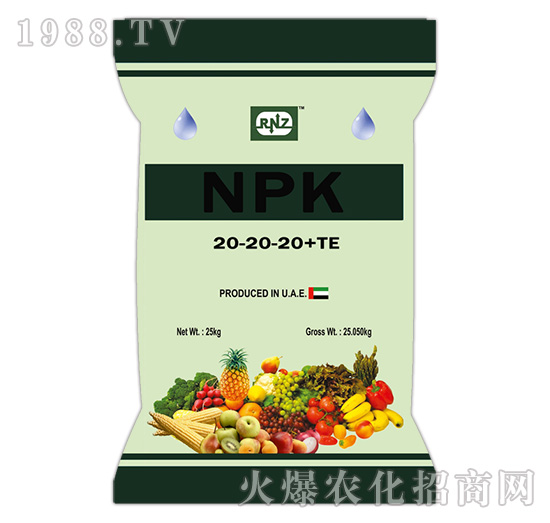 25kgRNZ水溶肥20-20-20+TE-九星惠農(nóng)