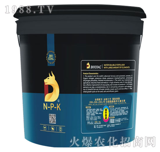 大量元素水溶肥料200-200-200+TE-德樸