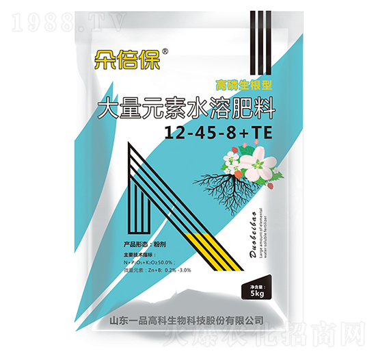 大量元素水溶肥料12-45-8+TE-朵倍保-百農思達