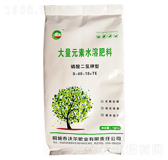 磷酸二氫鉀大量元素水溶肥0-40-18+TE-沃爾肥業(yè)