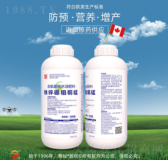 含氨基酸水溶肥料-鐵鋅硼鉬銅錳-立占農資