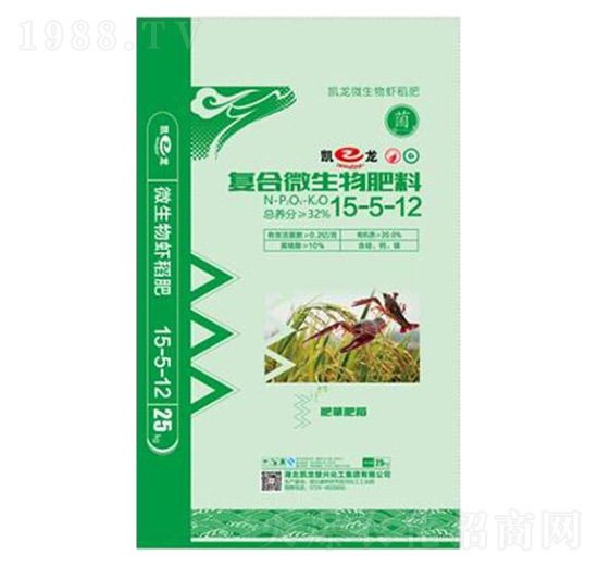 蝦稻專(zhuān)用復(fù)合微生物肥料15-5-12-凱龍化工