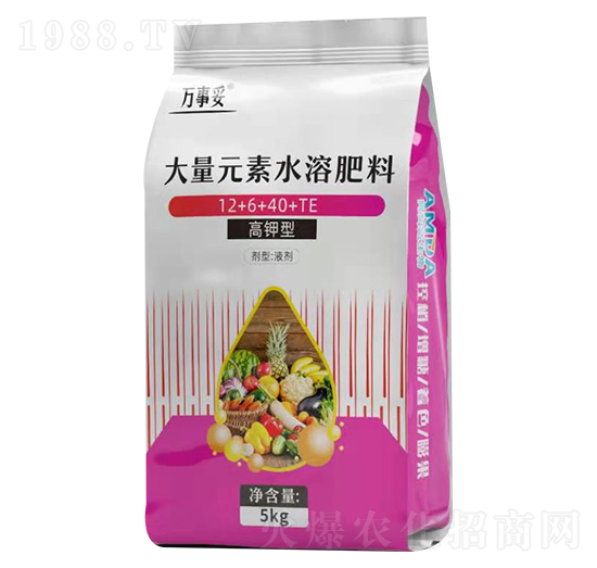大量元素水溶肥料12+6+40+TE 萬事妥 阿姆達(dá)