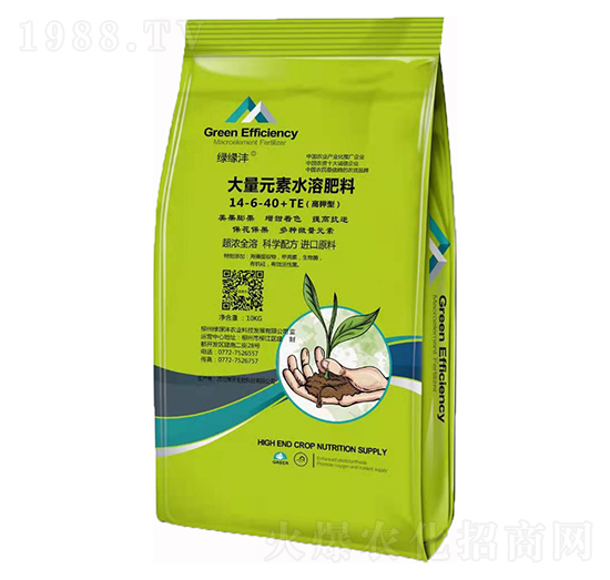 10kg高鉀型大量元素水溶肥料14-6-40+TE 常天生物