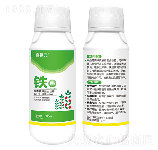 液態(tài)糖醇螯合鐵肥-嘉綠元