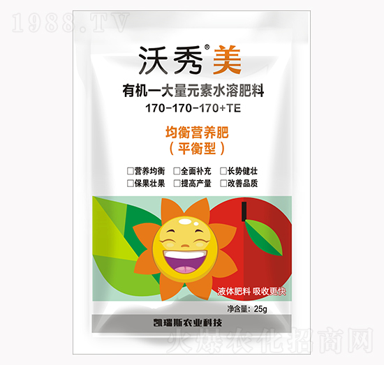 平衡型有機(jī)大量元素水溶肥料170-170-170+TE-沃秀美-凱瑞斯