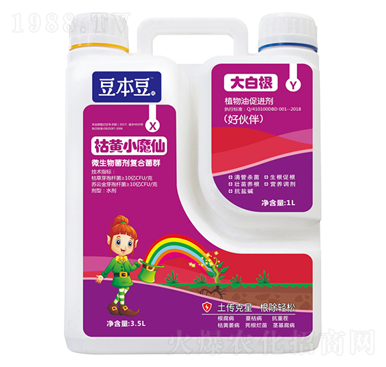 枯黃小魔仙+大白根（好伙伴）-豆本豆