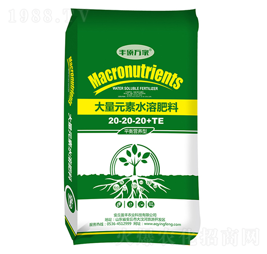 平衡營養(yǎng)型大量元素水溶肥料20-20-20+TE-豐碩萬家-盈豐農業(yè)