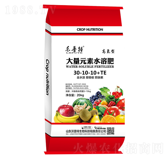 大量元素水溶肥30-10-10+TE-樂普特-沃普特