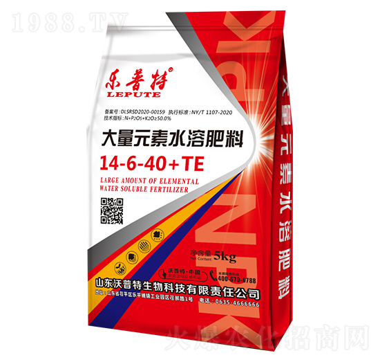 大量元素水溶肥料14-6-40+TE-樂(lè)普特-沃普特