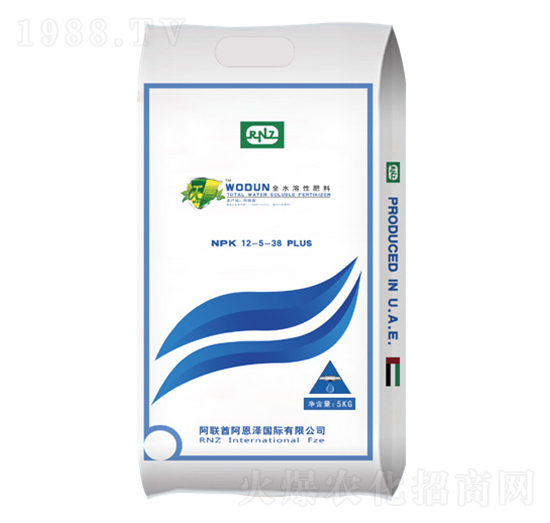 沃盾全水溶性肥料12-5-38+TE-沃可豐