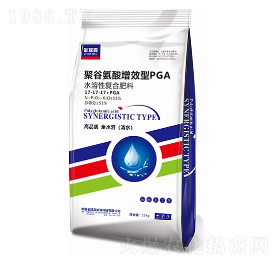 聚谷氨酸增效型水溶復(fù)合肥料17-17-17+PGA-金瑞嘉