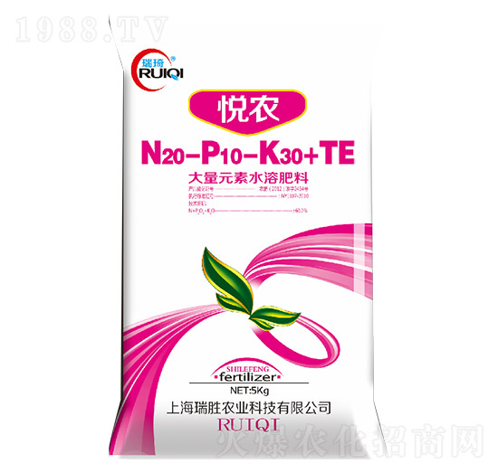 大量元素水溶肥20-10-30+TE-悅農-瑞奇-瑞勝農業(yè)