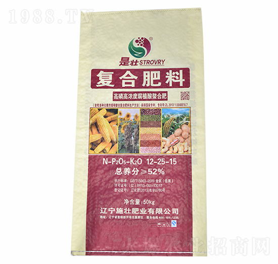 52%高濃度腐殖酸螫合復(fù)合肥12-25-15-施壯肥業(yè)