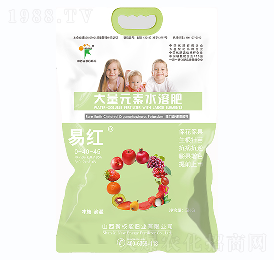 大量元素水溶肥料0-40-45-易紅-新核能