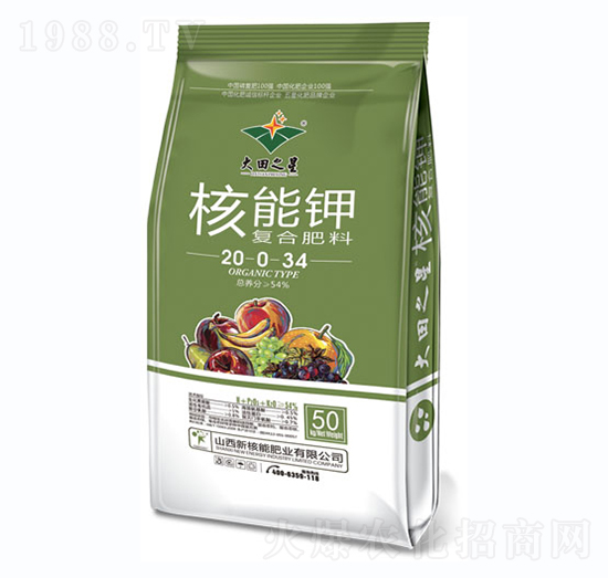 核能鉀復(fù)合肥料20-0-34-新核能