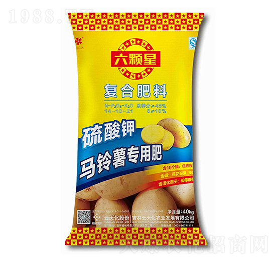 馬鈴薯專用硫酸鉀復合14-10-21-六顆星-云天化