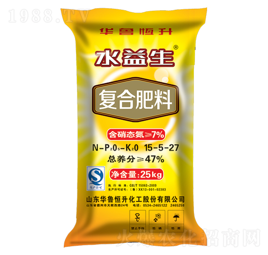 25kg復合肥料15-5-27-水益生-華魯恒升