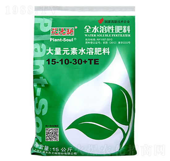 大量元素水溶肥15-10-30+TE-花無(wú)缺-永通生態(tài)