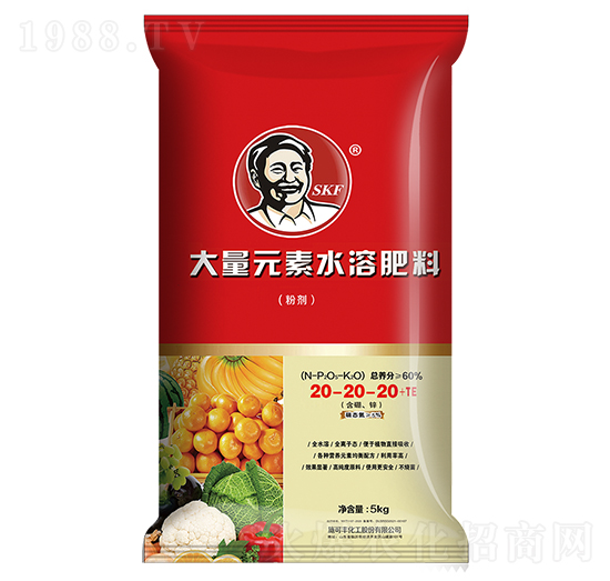 大量元素水溶肥料20-20-20+TE-施可豐