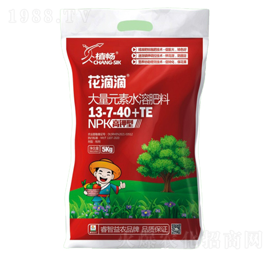 高鉀型大量元素水溶肥-花滴滴-睿智益農