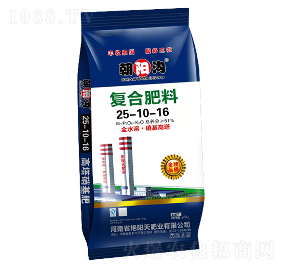 高塔氯基復(fù)合肥25-10-16-朝陽(yáng)溝-艷陽(yáng)天肥業(yè)