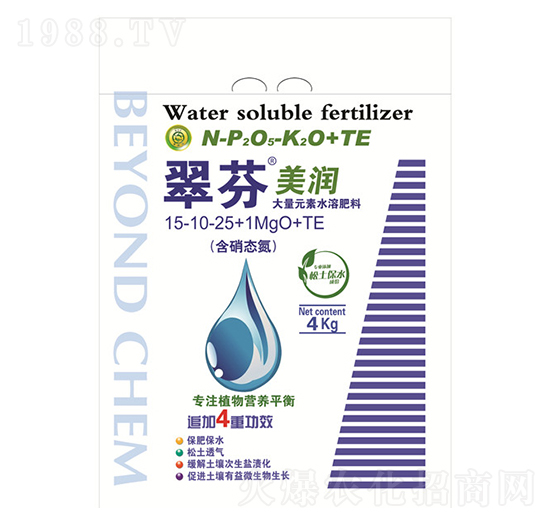 高鉀型大量元素水溶肥15-10-25+1MgO+TE-百陽墾