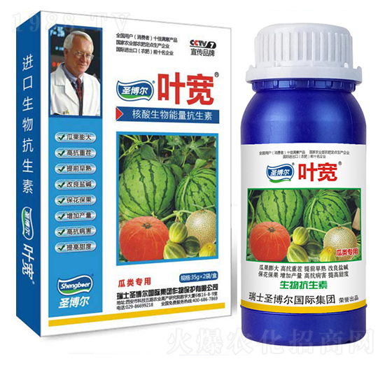 瓜類專用葉面肥-多糖生物酶誘抗肽-葉寬-圣博爾生物