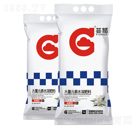高磷型大量元素水溶肥15-40-10+TE-蕓格