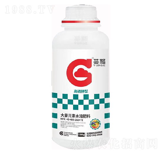 高磷鉀型大量元素水溶肥40-400-260+TE-蕓格