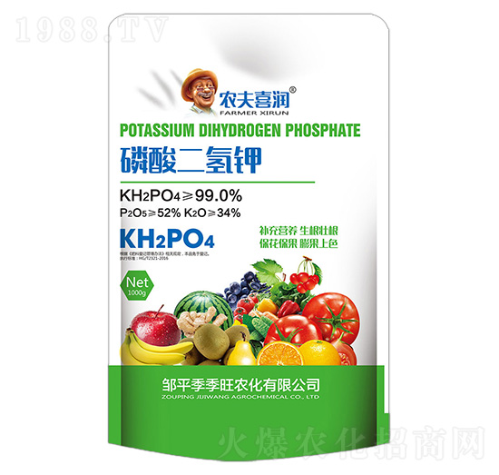 1000g磷酸二氫鉀0-52-34-農(nóng)夫喜潤-季季旺