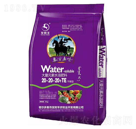 平衡型大量元素水溶肥20-20-20+TE-發(fā)財羊