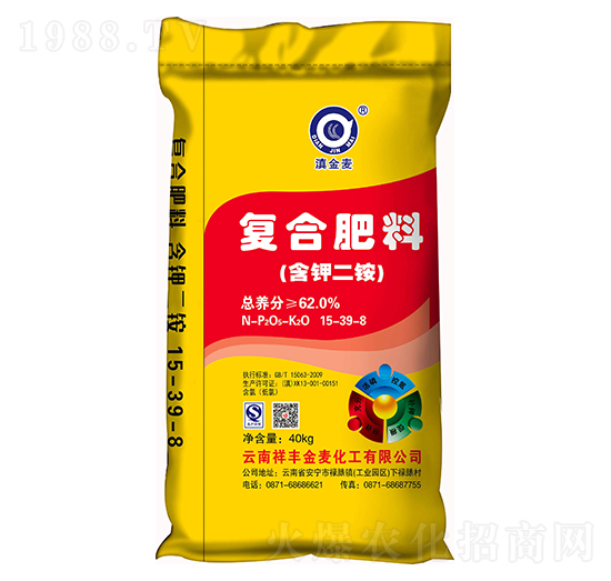 含鉀二銨復(fù)合肥料15-39-8-滇金麥-祥豐石化