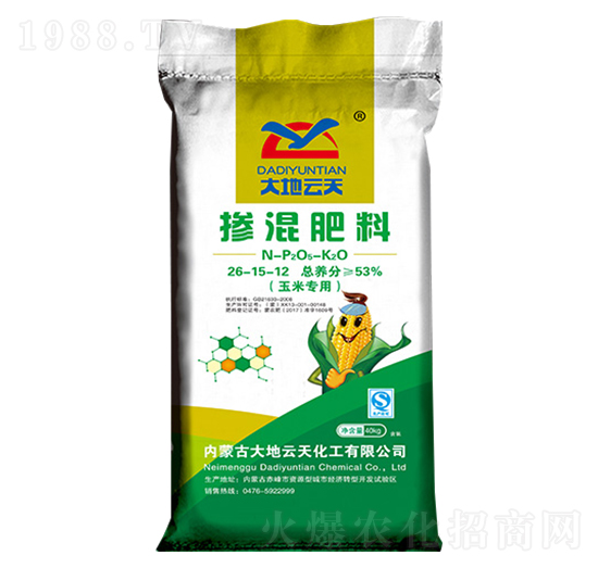玉米專(zhuān)用摻混肥料26-15-12-大地云天