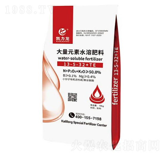 大量元素水溶肥料13-5-32+TE-凱力龍