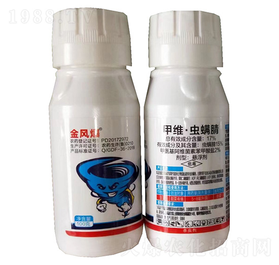 17%甲維·蟲螨腈懸浮劑100g-金風爆-綠坤生物