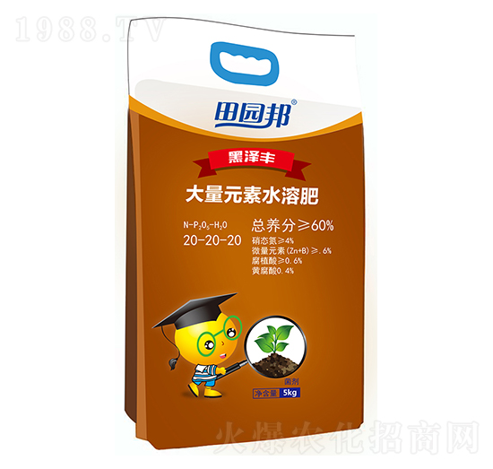 田園邦生物菌水溶肥20-20-20--農大生態(tài)