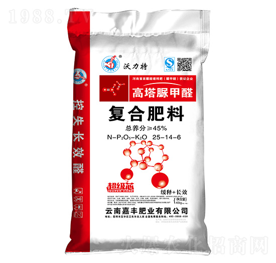 高塔脲甲醛復(fù)合肥料25-14-6-沃力特-萬(wàn)莊