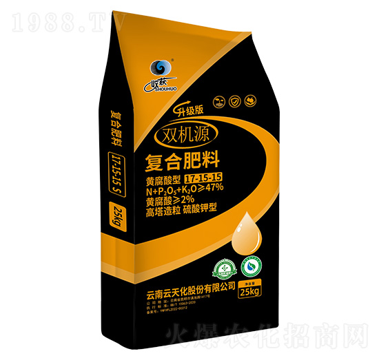 高塔造粒硫酸鉀型復合肥料（25kg）17-15-15-雙機源-云天化農(nóng)資