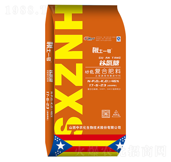 谷氨糖功能復(fù)合肥料17-6-23-根土一號-中農(nóng)化