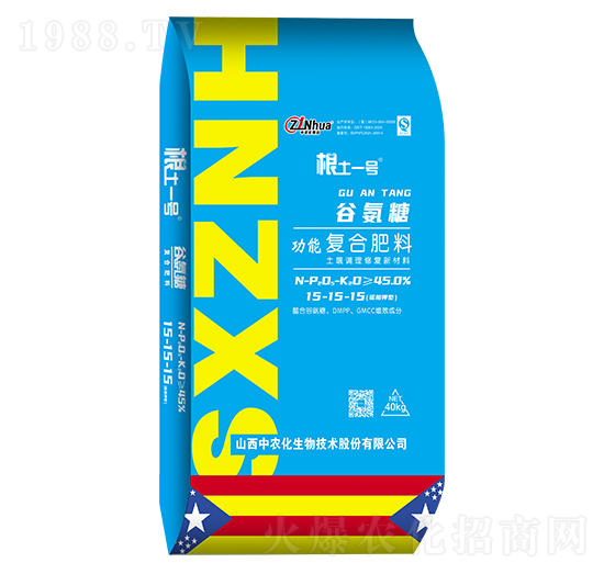 谷氨糖功能復合肥料15-15-15-根土一號-中農化