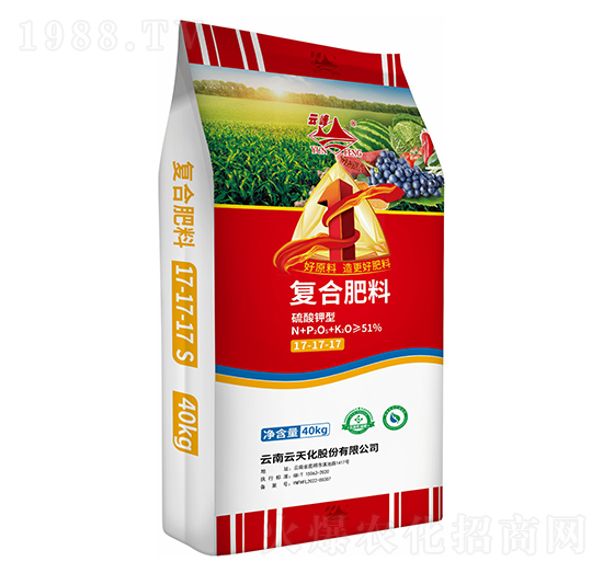 40kg復合肥料17-17-17-云峰-云天化農(nóng)資