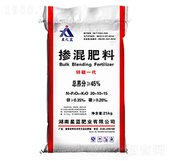 摻混肥料20-10-15-鋅硼一代-星藍(lán)肥業(yè)