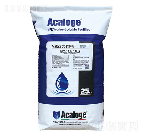 大量元素水溶肥料10-5-40+TE-艾卡羅格-海鯨