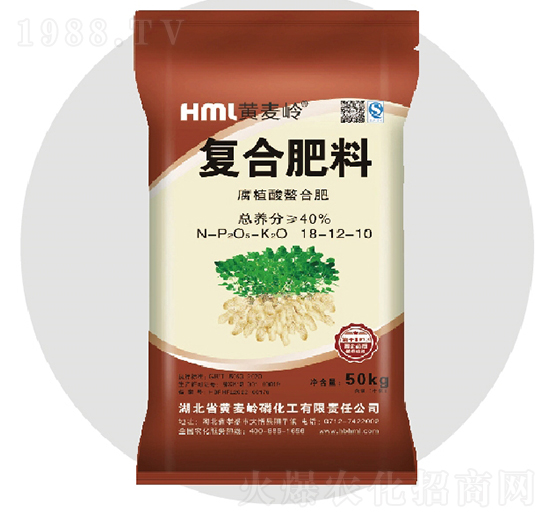 腐植酸螯合復合肥料18-12-10-黃麥嶺