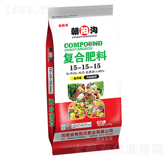 40kg高純度純硫酸鉀復(fù)合肥料15-15-15-朝陽溝-艷陽天肥業(yè)