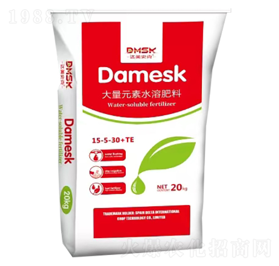 大量元素水溶肥料15-5-30+TE-達(dá)美史克