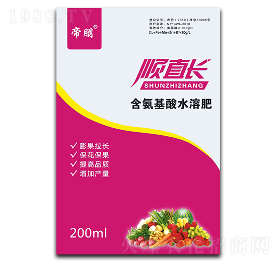 順直長(zhǎng)含氨基酸水溶肥料-帝朋-楓潤(rùn)農(nóng)業(yè)