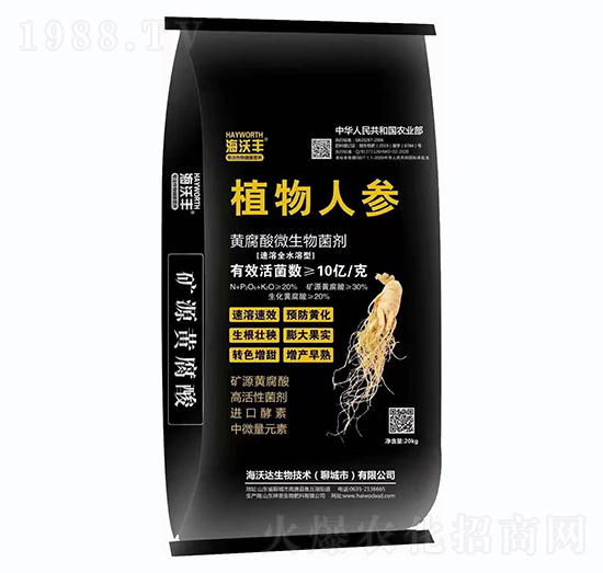黃腐酸微生物菌劑-植物人參-海沃豐-海沃達(dá)生物