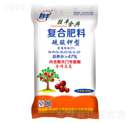 硫酸鉀型含腐植酸復(fù)合肥料15-5-27-勝豐金典-勝豐肥業(yè)